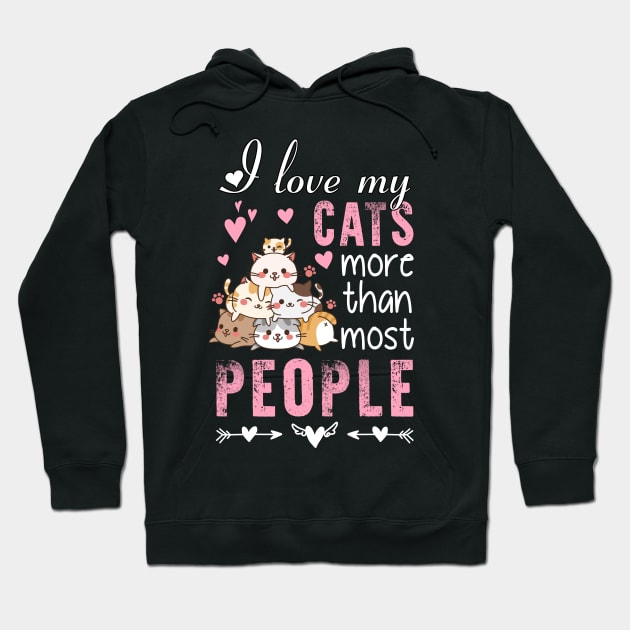 Just A Girl Who Loves Breed Overview Cat And Heart Hoodie by NatalitaJK